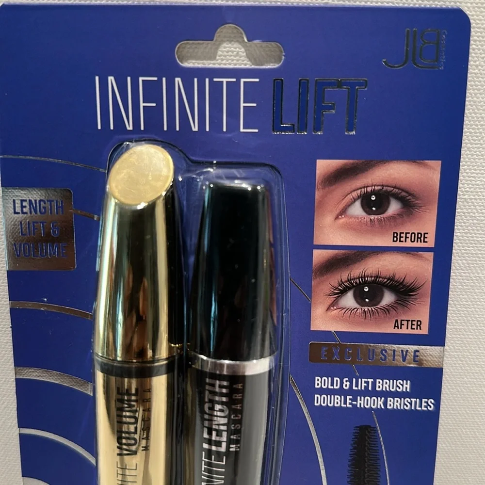 JLB Infinite Waterproof Mascara Duo includes lengthening and volumizing mascara.